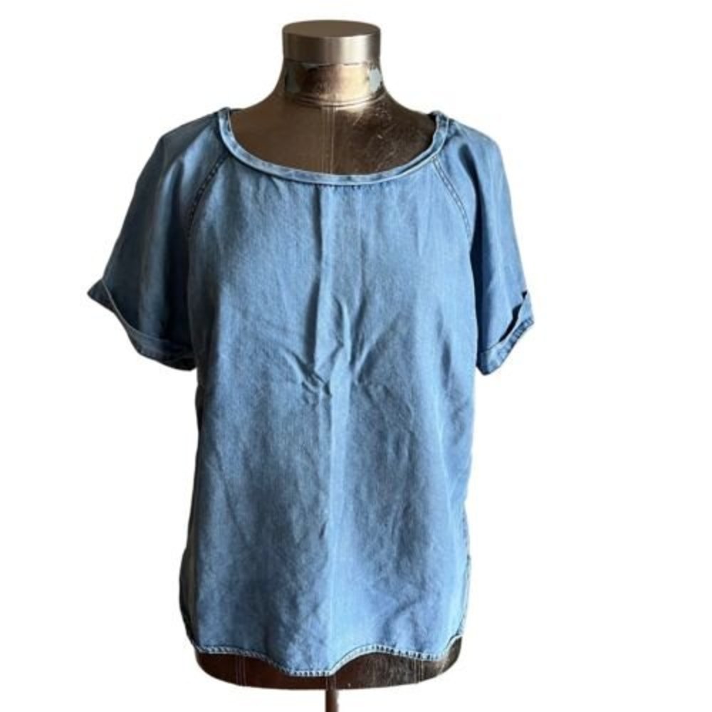 Velvet Heart Blue Short Sleeve Blouse